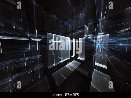 Computer generiert abstrakte tehnology Bild. Dreidimensionale 3D-Fraktale, Textur Stockfoto