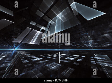 Computer generiert abstrakte tehnology Bild. Dreidimensionale 3D-Fraktale, Textur Stockfoto