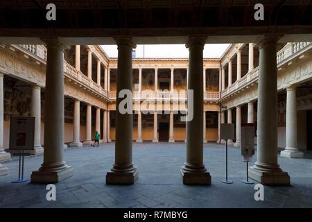 Italien, Venetien, Padua, Padua, Innenhof des Palazzo del Bo (Bo), Sitz der Universität Stockfoto