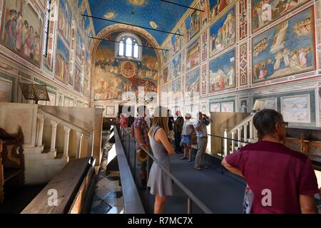 Italien, Venetien, Padua, Padua, Cappella degli Scrovegni Kapelle, Fresken von Giotto Stockfoto