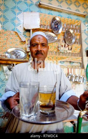 Ägypten, Atmosphäre in einem Café, das Dorf Drao Stockfoto