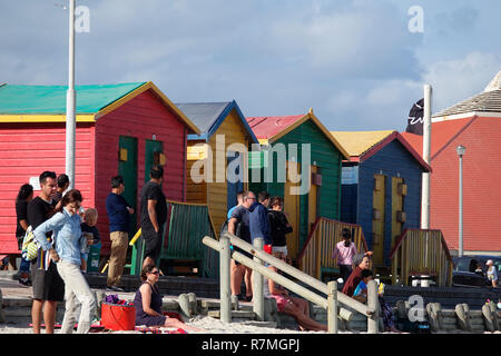 Badehaus Muizenberg Kapstadt Stockfoto