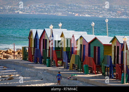 Badehaus Muizenberg Kapstadt Stockfoto