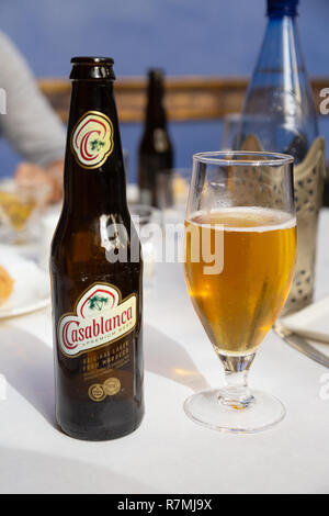 Casablanca Bier - das Premium Bier in Marokko, Nordafrika gemacht Stockfoto