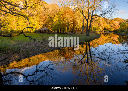 Goldene Stunden bei alten Mine Park Stockfoto