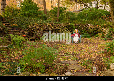 Halloween im Hinterhof Stockfoto