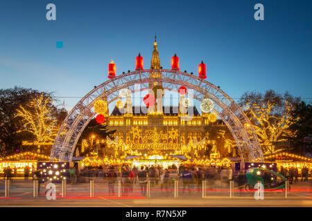 Weihnachtsmarkt in Wien, Österreich Stockfoto