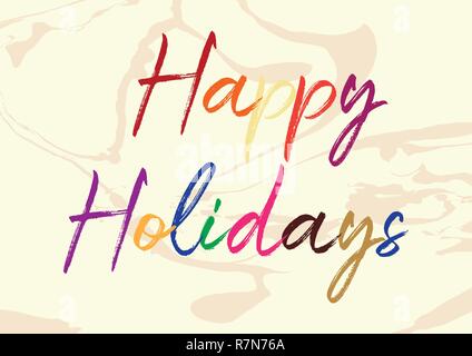 Happy Holidays - kurze Phrase Stock Vektor