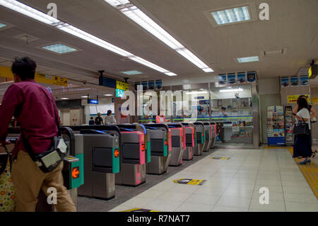 Ticket Gate bei Kashiwa station in Kashiwa, Chiba, Japan Stockfoto