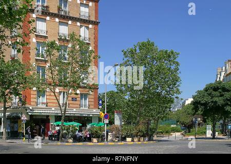 Frankreich, Hauts de Seine, Boulogne Billancourt, Place Jules Guesde Stockfoto