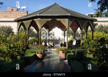 Der geheime Garten Marrakesch, aka Le Jardin Secret, Garten Museum, Marrakesch Medina, Marrakesch, Marokko Nordafrika Stockfoto