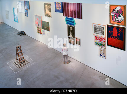 Eine Ausstellung Galerie im Es Baluard Museum in Palma de Mallorca. Stockfoto