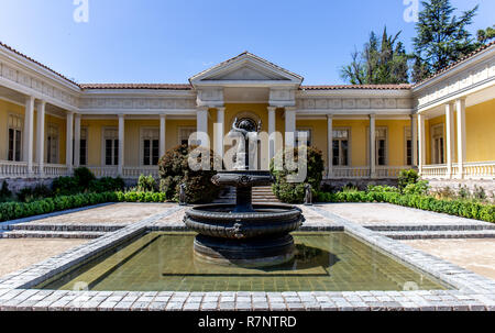 SANTIAGO, CHILE - 29.November 2018: Concha Y Toro Mansion und Weinberg Stockfoto