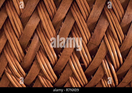 Wicker oder Rattan korb Textur. Hochauflösende nahtlose Textur. Baum Farbe. Stockfoto