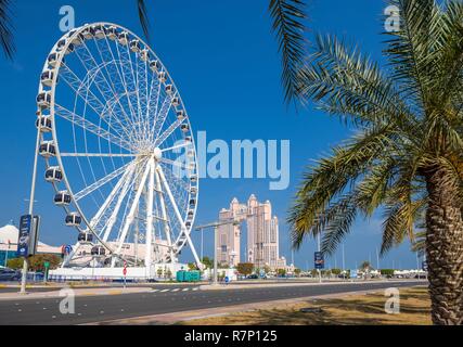 Die Vereinigten Arabischen Emirate, Abu Dhabi, Al Marina District, Fairmont Marina Residences im Hintergrund Stockfoto