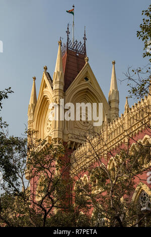 Turm der High Court Building, Kolkata, West Bengal, Indien Stockfoto