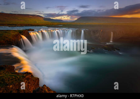 Goðafoss Wasserfall Islands Stockfoto