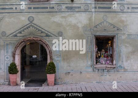 Österreich, Oberösterreich, Salzkammergut, als Weltkulturerbe von der UNESCO, Sankt Wolfgang (St. Wolfgang), Fassade Stockfoto