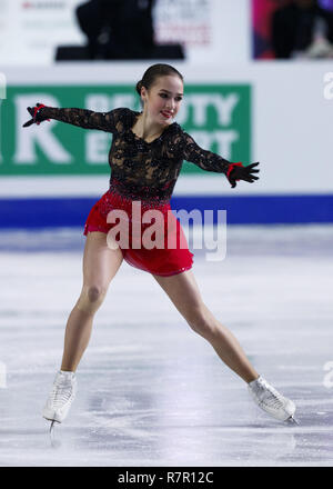 Vancouver, British Columbia, Kanada. 8 Dez, 2018. ALINA ZAGITOVA Russlands konkurriert in den Damen Kür Programm an der ISU Junior Grand Prix Finale am 8. Dezember in Vancouver, British Columbia, Kanada 2018. Credit: Andrew Kinn/ZUMA Draht/Alamy leben Nachrichten Stockfoto