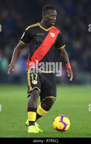 SEVILLA, 09-12-2018. Primera Division Liga. LaLiga. Estadio Benito Villamarin. Luis Advíncula (Rayo Vallecano) während des Spiels Real Betis - Rayo Vallecano. Stockfoto