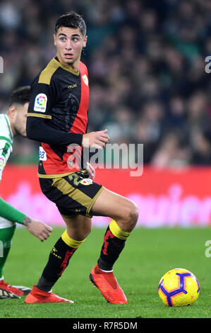 SEVILLA, 09-12-2018. Primera Division Liga. LaLiga. Estadio Benito Villamarin. Santi Comesana (Rayo Vallecano) während des Spiels Real Betis - Rayo Vallecano. Stockfoto