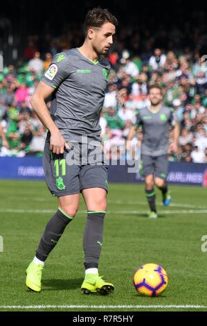 SEVILLA, 02-12-2018. Primera Division Liga. LaLiga. Estadio Benito Villamarin. Adnan Januzaj (Real Sociedad) während des Spiels Real Betis - Real Sociedad. Stockfoto