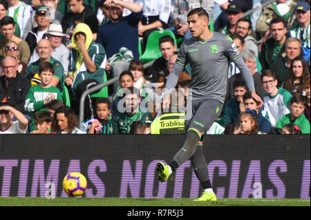 SEVILLA, 02-12-2018. Primera Division Liga. LaLiga. Estadio Benito Villamarin. Theo Hernandez (Real Sociedad) während des Spiels Real Betis - Real Sociedad. Stockfoto