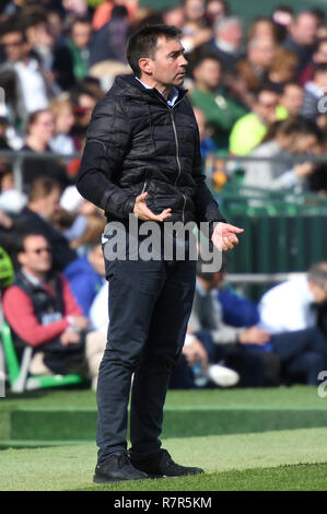 SEVILLA, 02-12-2018. Primera Division Liga. LaLiga. Estadio Benito Villamarin. Asier Garitano (Real Sociedad) während des Spiels Real Betis - Real Sociedad. Stockfoto