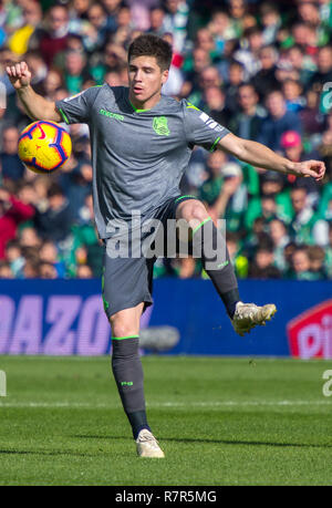 SEVILLA, 02-12-2018. Primera Division Liga. LaLiga. Estadio Benito Villamarin. Igor Zubeldia (Real Sociedad) während des Spiels Real Betis - Real Sociedad. Stockfoto