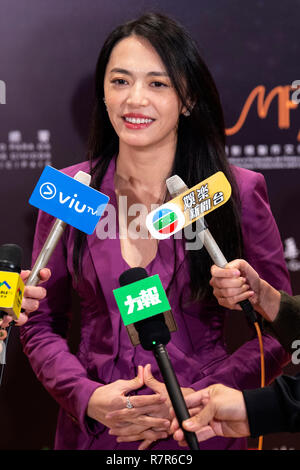 Yao Chen an einem Podium Rede auf dem 3. Internationalen Film Festivals & Auszeichnungen Macau in Macau Cultural Center. Macau, 10.12.2018 | Verwendung weltweit Stockfoto