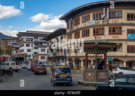 Traffic Control in Thimpu, Bhutan Stockfoto