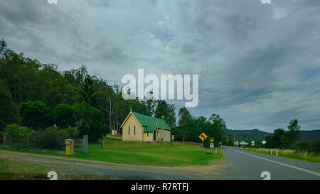 St Mark's Anglican Church in Laguna auf dem Great Northern Road in der Nähe von Wollombi, Hunter Valley, NSW, Australien Stockfoto