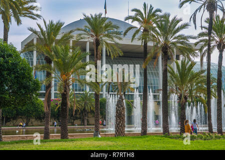 Palau de la Musica. Musik Palace von Jardines del Turia Gärten. Valencia. Comunidad Valenciana. Spanien Stockfoto