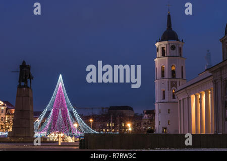 Weihnachtsbaum in Vilnius, Litauen Stockfoto