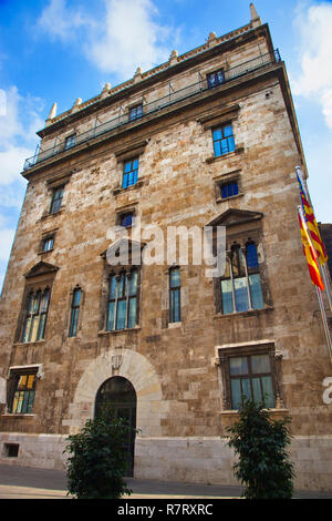 Palau de la Generalitat. Palast der Generalitat (Sitz der autonomen Regierung von Valencia). Valencia. Comunidad Valenciana. Spanien Stockfoto