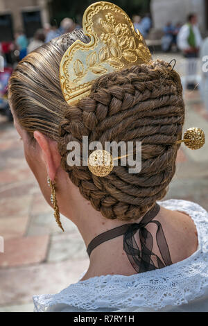 Trachten. Plaza de la Virgen Platz. Valencia. Comunidad Valenciana. Spanien Stockfoto