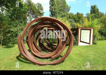 Frankreich, Var, Dracenie, Le Muy, Venet Foundation, unbestimmte Linie Arbeit von Bernar Venet Stockfoto