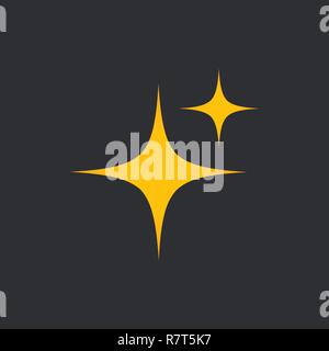 Stars der Brillanz und dem Glanz von Sauberkeit und Frische. Reinigung, frischen Glanz in Haus. vector Abbildung auf einem schwarzen Hintergrund. Stock Vektor