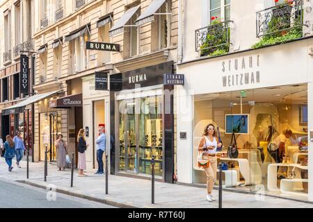 Frankreich, Paris, Rue du Faubourg Saint Honore Stockfoto