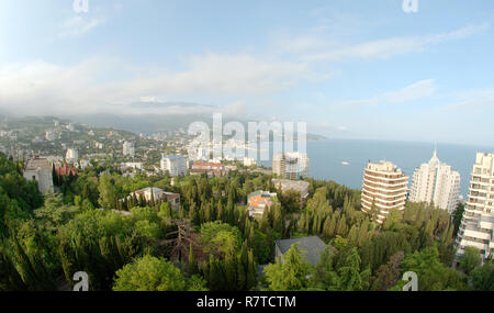 Panoramablick auf die größere Jalta Jalta Krim, Ukraine Stockfoto