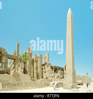 Obelisk, Karnak Tempel Komplex, UNESCO-Weltkulturerbe, Theben, Luxor, Luxor Governorate, Ägypten Stockfoto