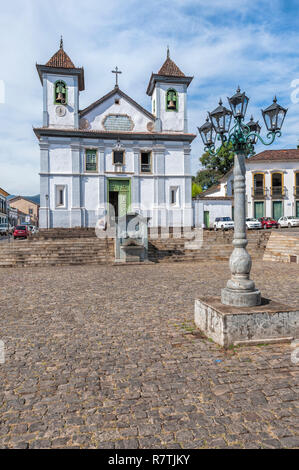 Da die Kathedrale Sé oder die Basilika de Nossa Senhora da Assunçao Kirche, Mariana, Minas Gerais, Brasilien Stockfoto