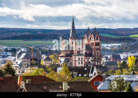 Stadtbild mit Limburger Dom Limburg an der Lahn, Hessen, Deutschland Stockfoto