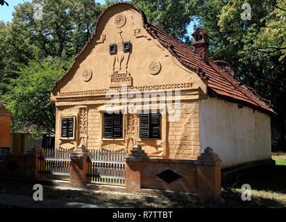 Haus aus Gospodaria Sarbova, 1821, im Dorf Museum, Muzeul Satului Open-Air-Museum, Bukarest, București, Rumänien Stockfoto