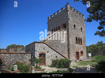 Innenhof der Venezianischen Burg in den Ruinen der antiken Stadt Butrint, UNESCO-Weltkulturerbe, Butrint Stockfoto