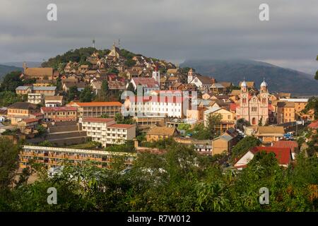 Madagaskar, Région de Haute Matsiatra, Fianarantsoa, La Vieille ville Stockfoto