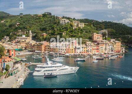 Italien, Ligurien, Naturpark Portofino, Dorf von Portofino Stockfoto