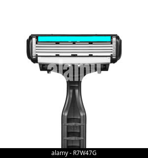 Einweg-rasierer für die tägliche Haarentfernung, auf weißem Hintergrund Stockfoto