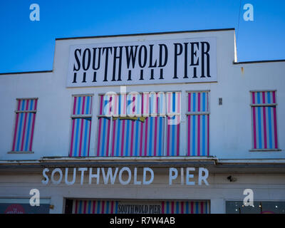 Southwold Pier, North Parade, Parade, Southwold IP18 6BN, Großbritannien, England, Großbritannien Stockfoto