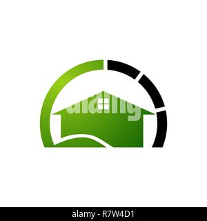 Kreative home smart-Logo Details mit sauberen Hintergrund Stock Vektor